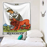 Lofaris Girl And Tiger Landscape Still Life Family Wall Tapestry